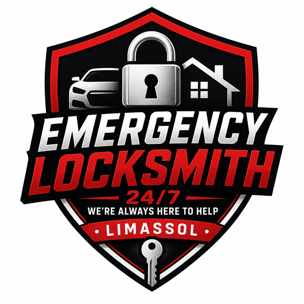 Emergency Locksmith shield — 24/7, Limassol